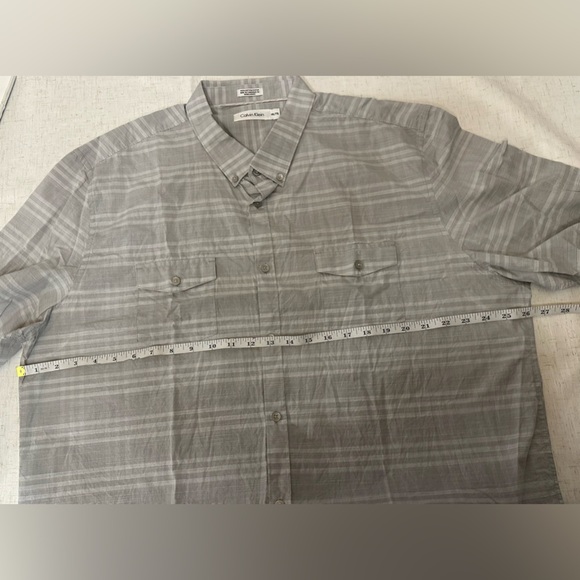 🖤Calvin Klein Men’s Plaid Button-Down Shirt - Grey - Size XXL 🖤 - Picture 9 of 10
